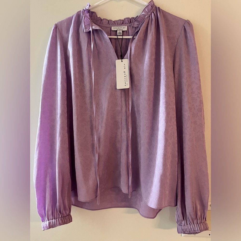 NEW! Cute, lavender, long-sleeved blouse